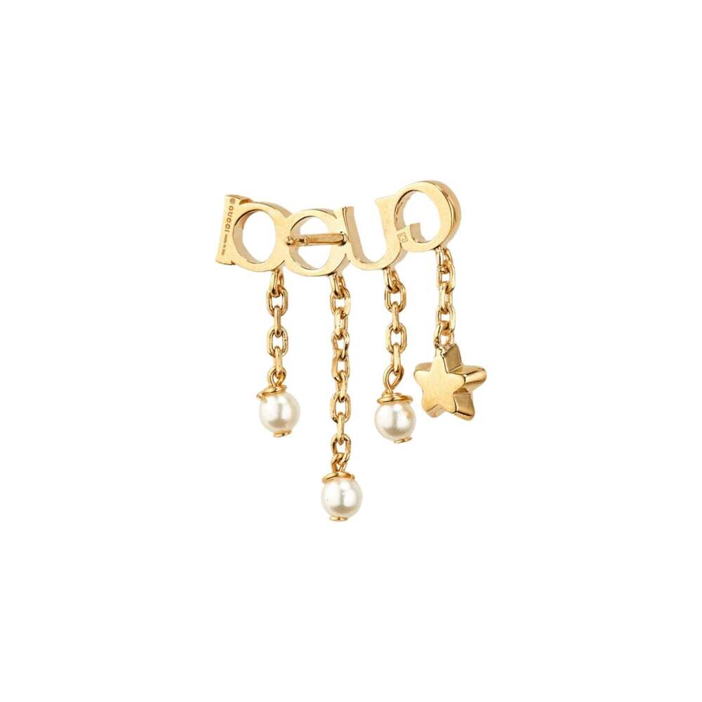 Gucci - Script Logo Stud Single Earring - Picture 3 of 5